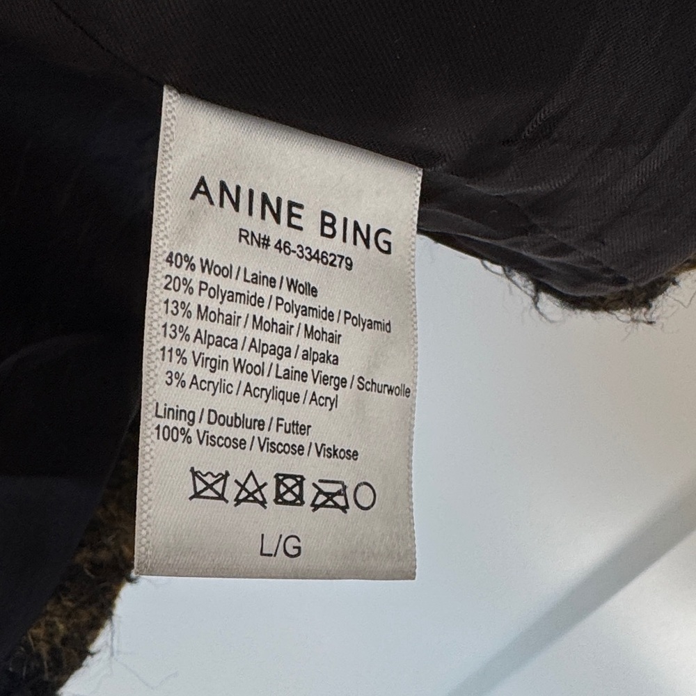 Anine Bing Samone Wool-Blend Trucker Jacket - Picture 3 of 15